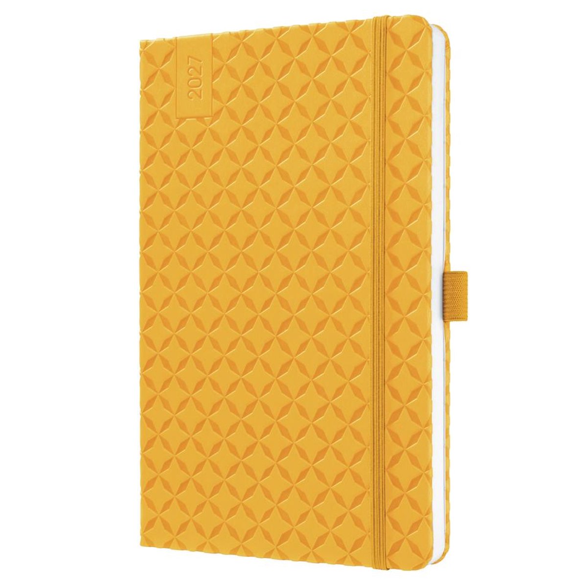 Weekagenda Flair A5 2027 (NL/FR/EN/DU) Mango Yellow Harde kaft - Hardcover