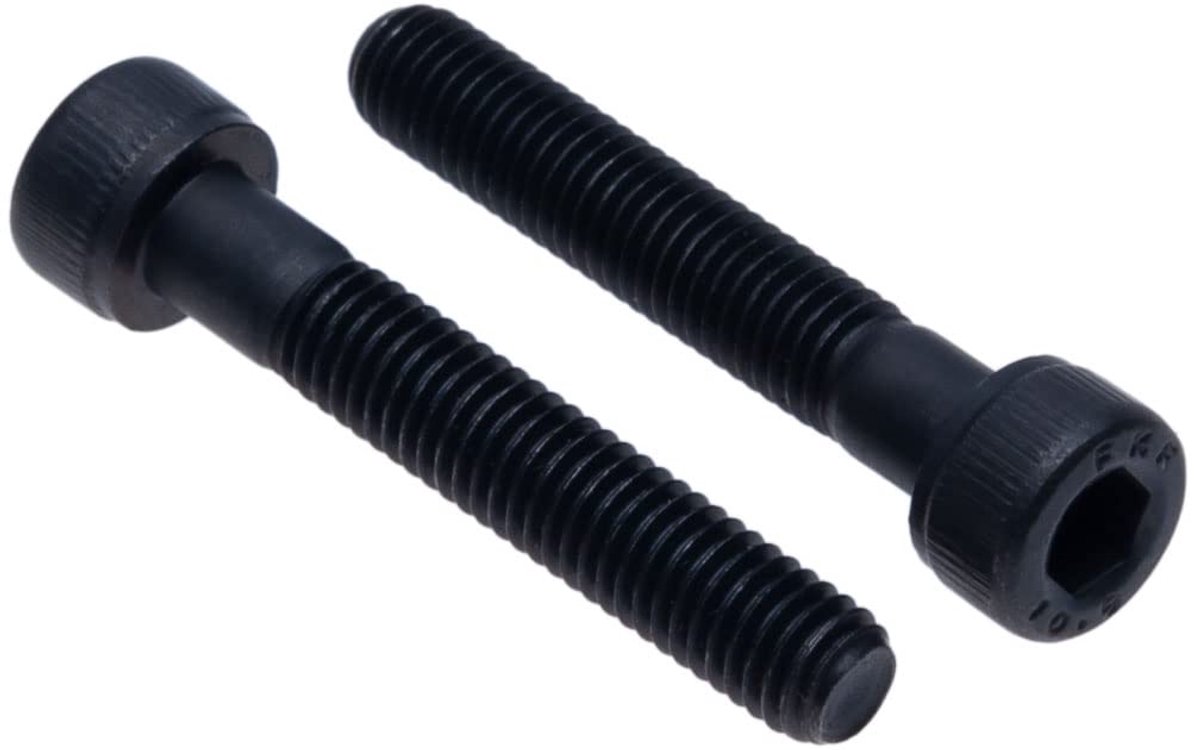 Hex Kopdopschroeven M10 (Pak van 2) Staalkwaliteit 10.9 Zeshoek Stopcontact Inbussleutel Schroef Bouten Draadbevestigingen Cilindrisch Gecertificeerde Standaard DIN912 Zwart (10mm x 100mm)