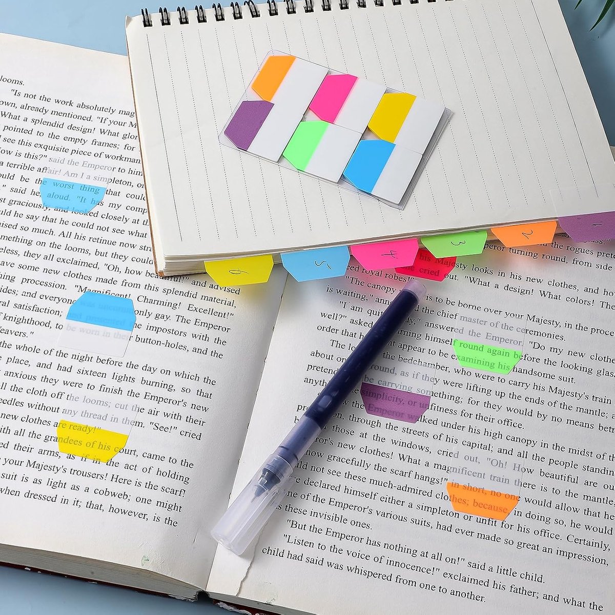 Zelfklevende strips, tabs, zelfklevende zijmarkers, zelfklevende sticky notes, transparante index, tabs, bladwijzers, plakstrips, schrijfbaar, zelfklevende notities, tabbladen, index