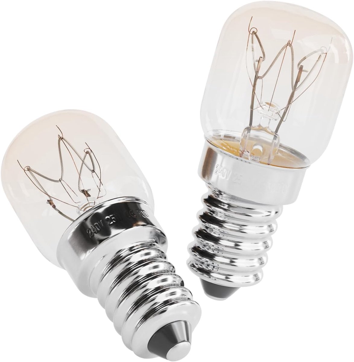 greate 2x E14 ovenlamp 25W 300 graden hittebestendig - lamp voor oven, sauna, lavalamp, zoutlamp, 175 lm 2700K