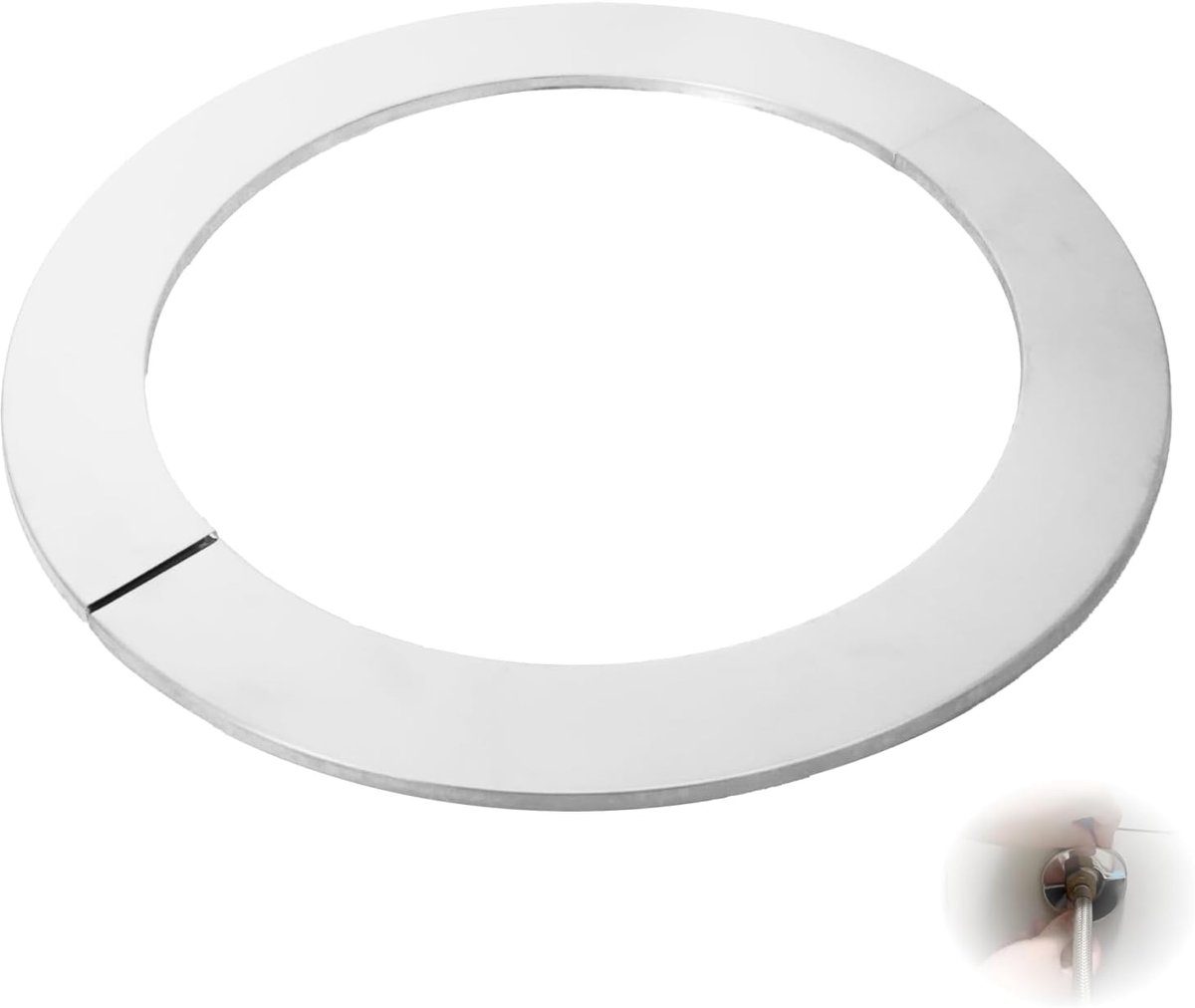 Pijp Rozet Schoorsteen 80mm, 8cm Diameter Pijp Rozet Cover Roestvrij Staal Zelfklevend Hittebestendig 81 x 140 x 5mm (80mm 1st)