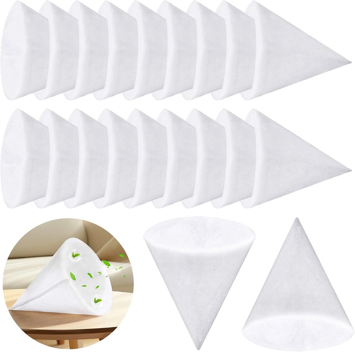 20 stuks conische filters DN 125, G4-filter voor ventilatiesysteem, zeer efficiënte filtermat voor alle soorten ventilatiesystemen in huis (180 mm x 125 mm x 8 mm)