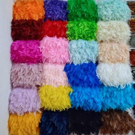 Turkije veren franje trim voor feestkleding DIY naaien ambachten decoratie Pack van 2 Yards (geel) — afbeelding 5