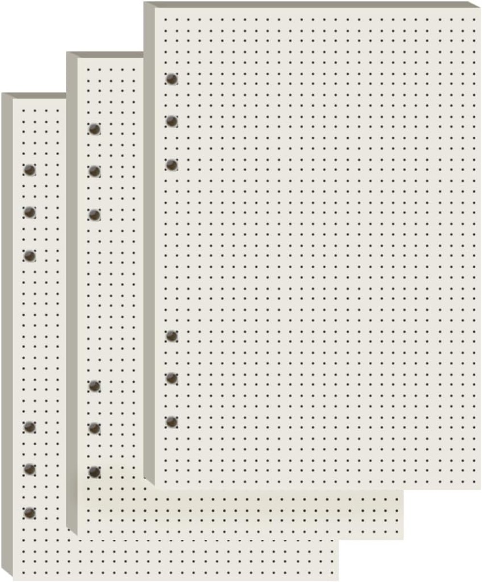 3 stuks A5 gestippelde notitieboek navulpapier, 180 vellen (360 pagina's), wit, 21 x 14,5 cm, 100 g/m²
