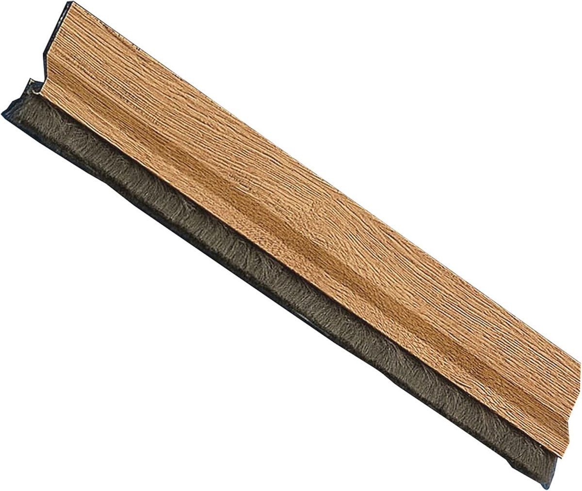 - Tochtstrip voor binnen- en buitendeuren - Zelfklevende opbouwtochtstrip - Borstel met haren - Kunststof lamel tussen de borstel - 1 m - Eiken - Aluminium