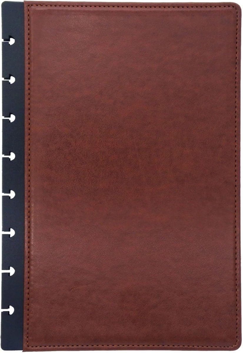 Discbound-Dagboek-PU-Lederhoes (1 Paar) (bruin, A5)