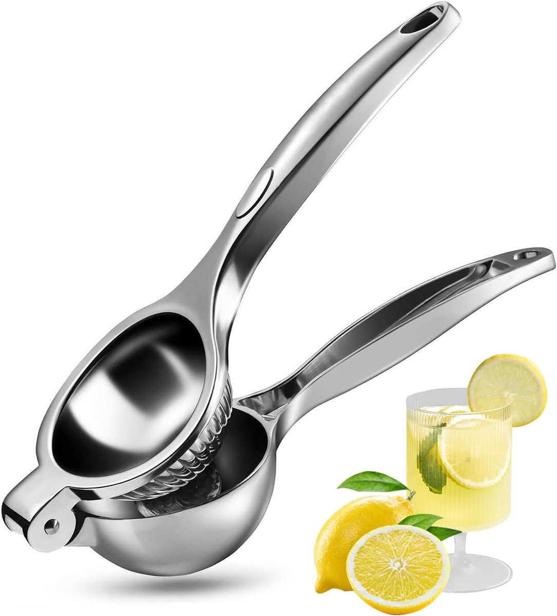 zeer belastbare zinklegering, handmatige citruspers (7 cm kaliber), duurzame handpers, geschikt voor citroen/limoen/sinaasappel, keuken, bar, restaurant, citruspers