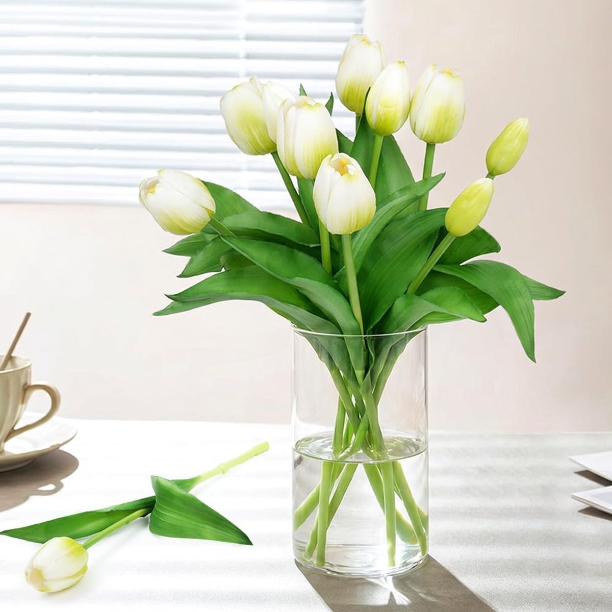 Kunstbloemen met Realistische Aanraking, neptulpen bloemen boeketten voor Bruiloft en Thuis Decoratie, Huis en Feest