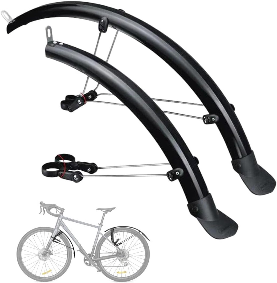 Spatbord voor fiets, universeel, verstelbaar, achter, voor, berg, straat, fiets, spatbescherming, Mud Guard