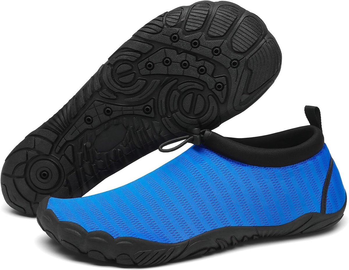 Waterschoenen voor dames en heren, antislip, sneldrogend, licht, maat 36-46, Donkerblauw, 37 EU