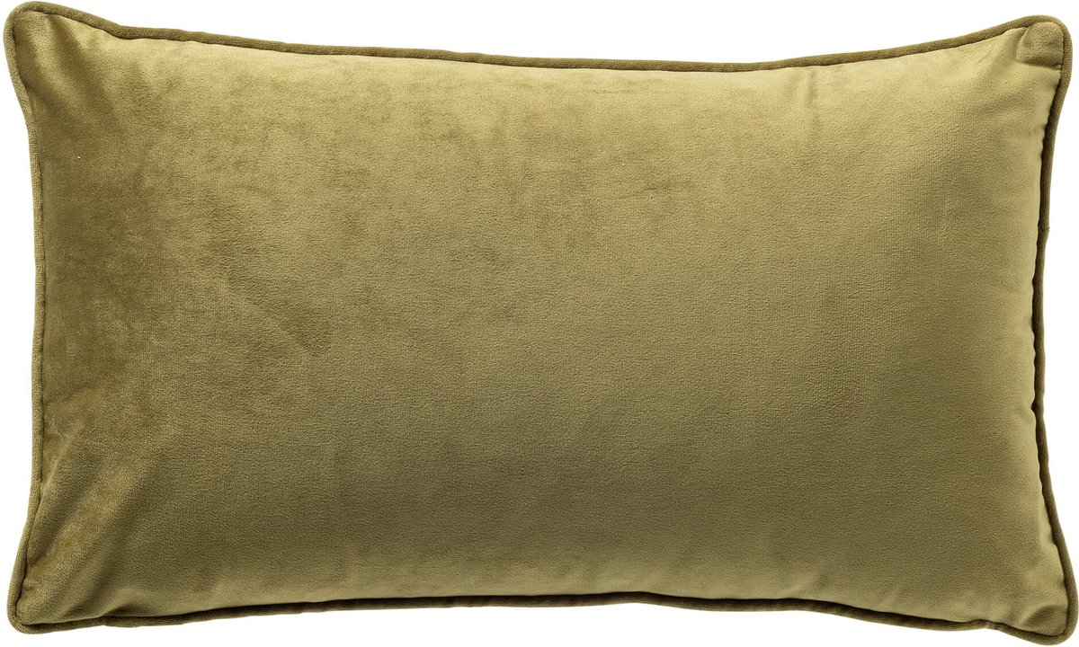 Dutch Decor FINN - kussenhoes 30x50 cm - velvet - effen kleur - Green Moss - groen - met rits - zonder binnenkussen