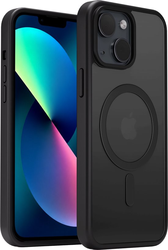 Hoesje Geschikt voor iPhone 13/14 - Zwart - Geschikt voor MagSafe – Slank, Sterk en Shock proof