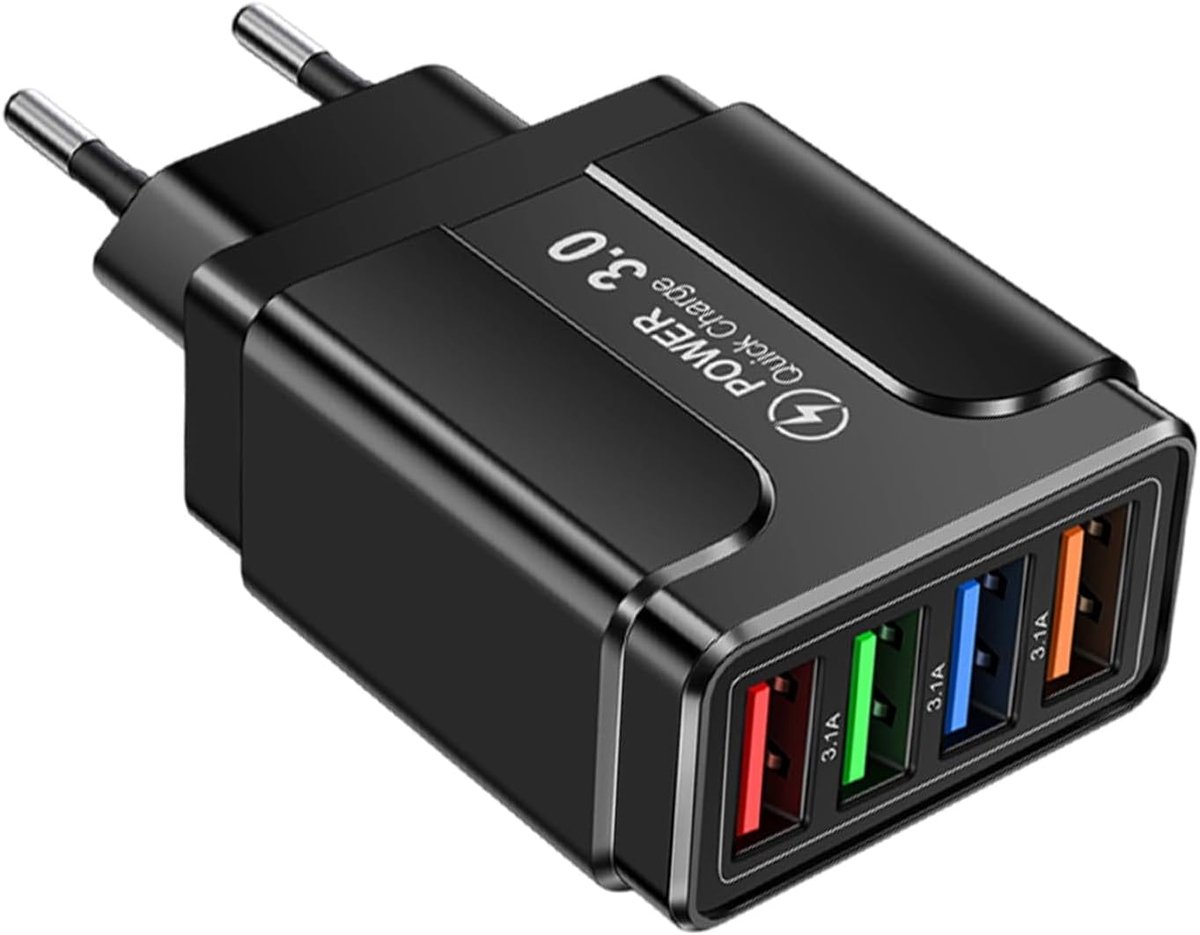 USB Oplader Blok Draagbaar Snel Multi-Oplaadstation | oplaadblok oplaadstation Tablet en mobiele telefoon voor thuis slaapkamer reizen Duitsland Frankrijk Spanje Italië