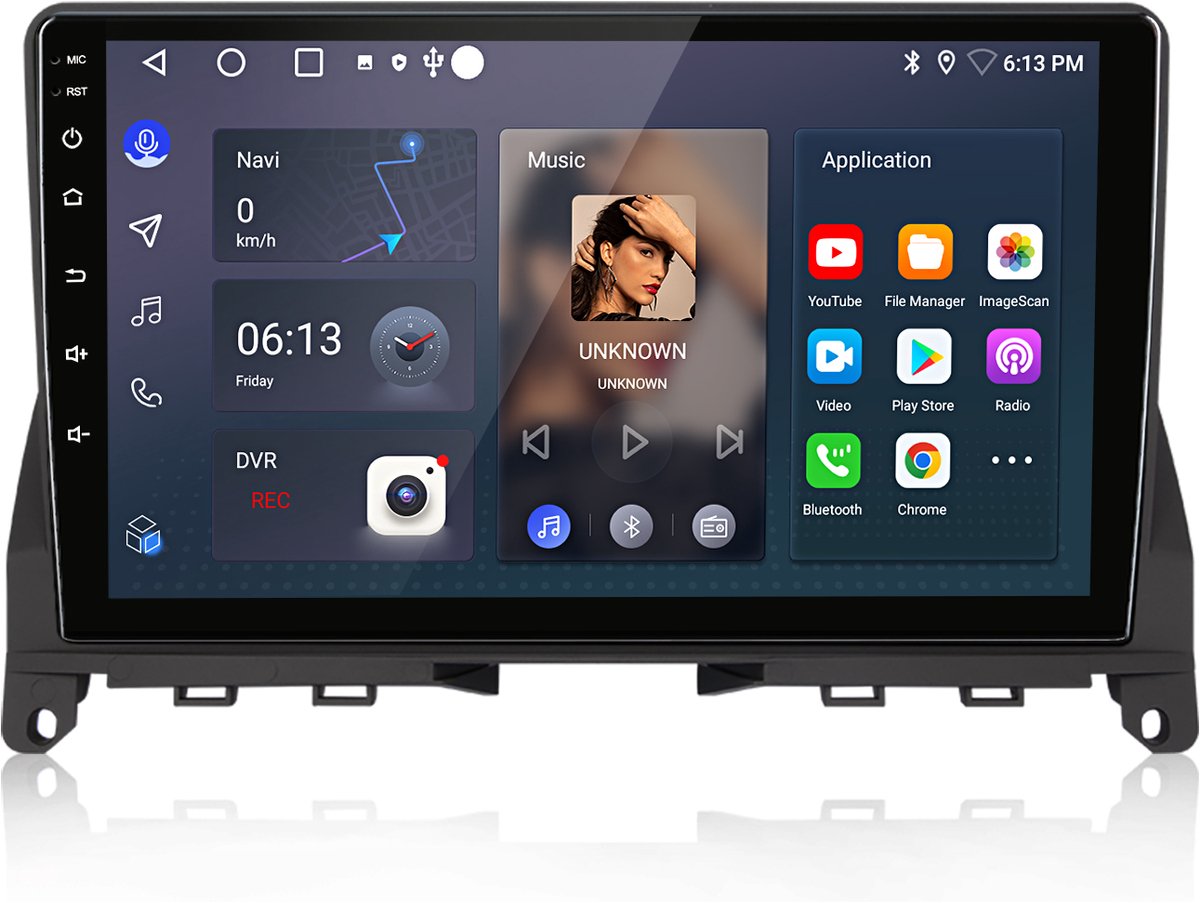 Cestovet Autoradio - Geschikt Voor Mercedes Benz C-Klasse W204 S204 - 1+32GB - navigatiesysteem - Bluetooth USB FM RDS