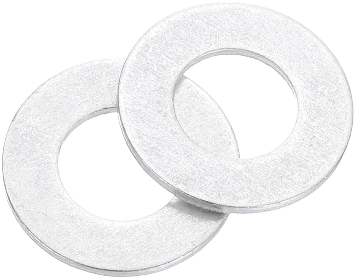 Platte sluitringen van aluminium, M8 x 16 x 1 mm, platte ronde afdichtingen, afstandhouders voor schroeven, bouten, accessoires voor machinereparatie, buitenbouw