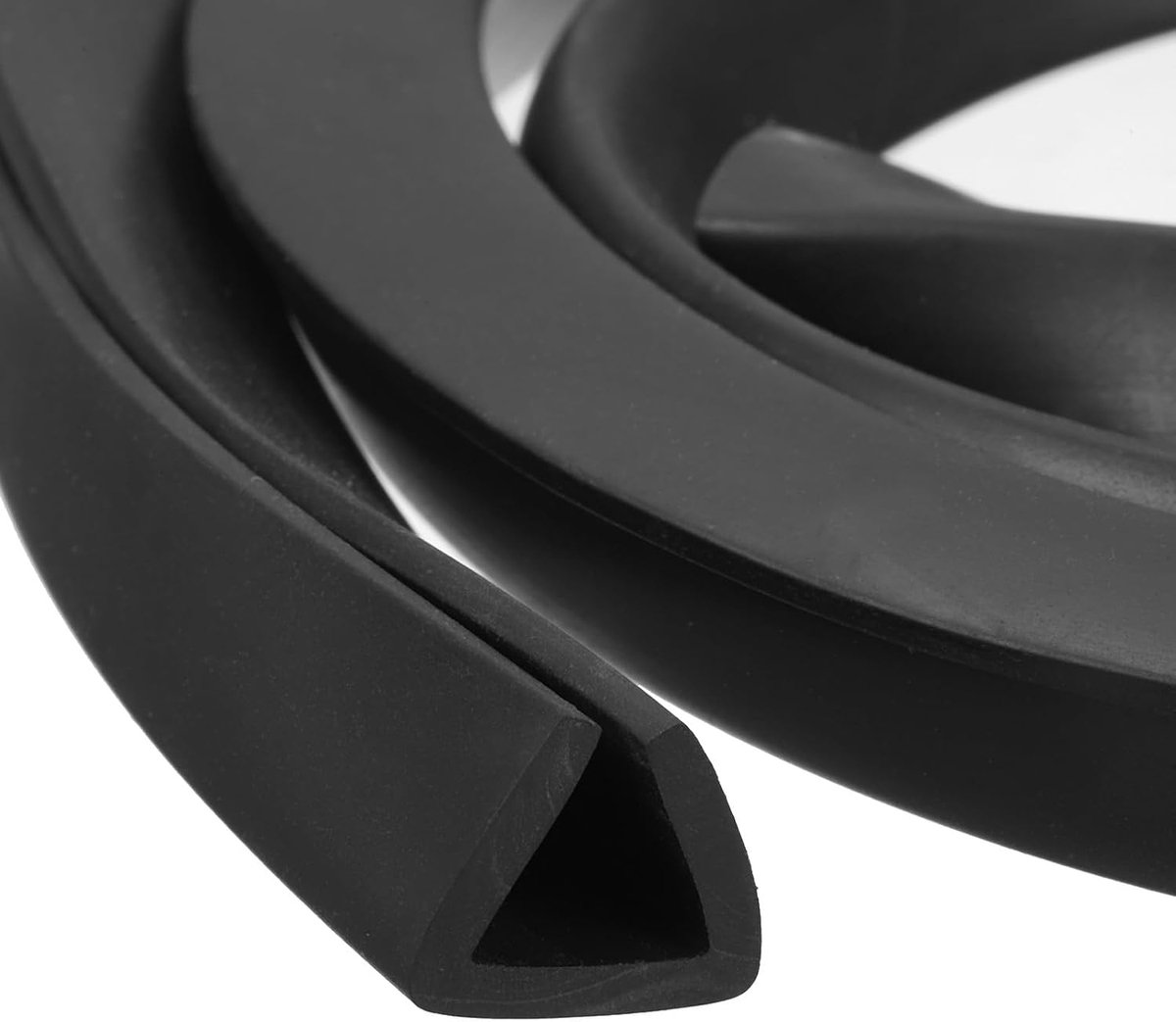 U-profiel voor randen, lengte 5 meter, beschermende rubberen afdichting voor randen, plat type, geschikt voor randen van 10 mm (9/16" L x 15/32" H) zwart