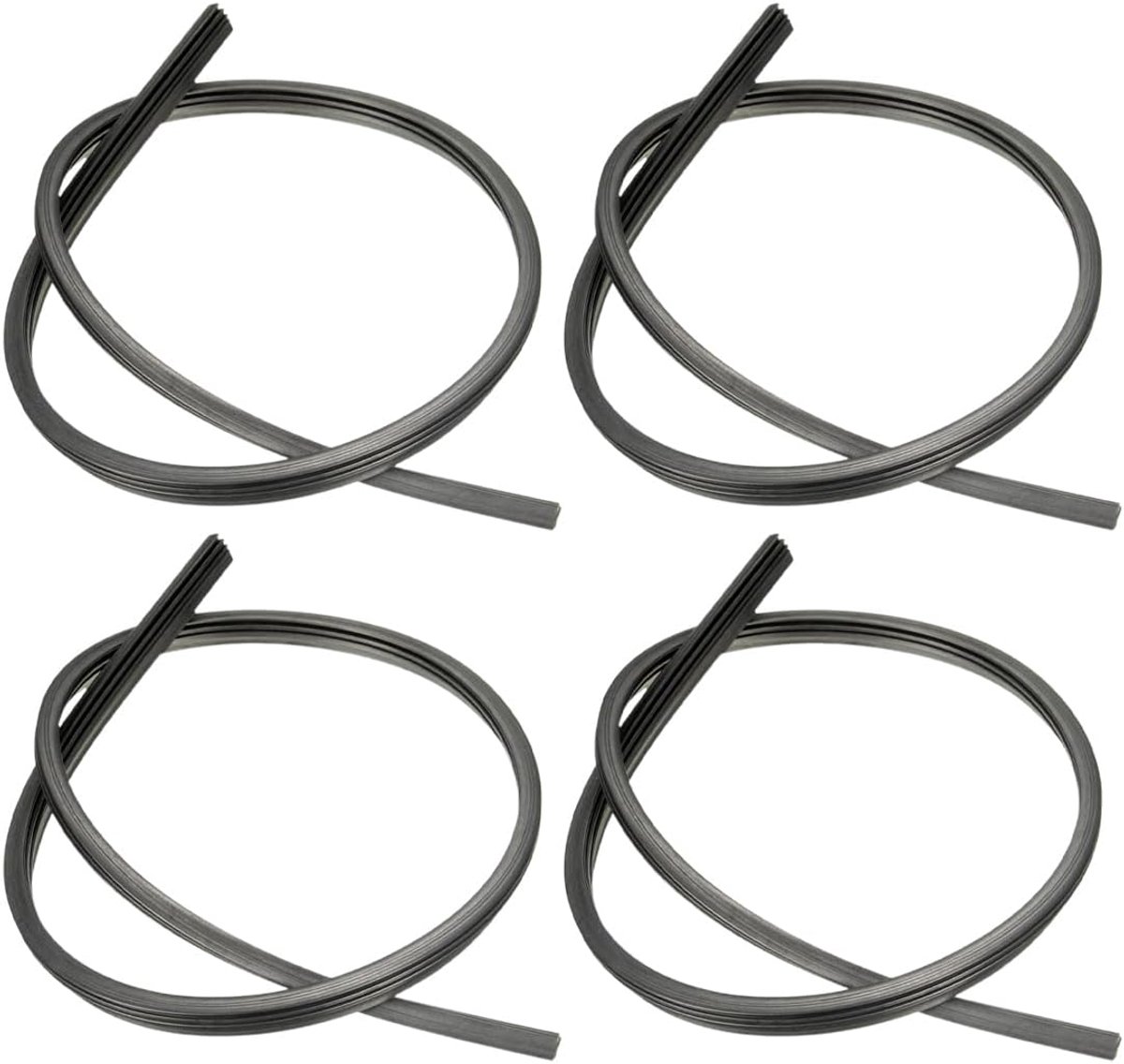4 universele wisserrubbers, 80 cm per meter, zelftappend voor helder zicht, vervanging voor ruitenwissers van auto's, SUV's en bestelwagens