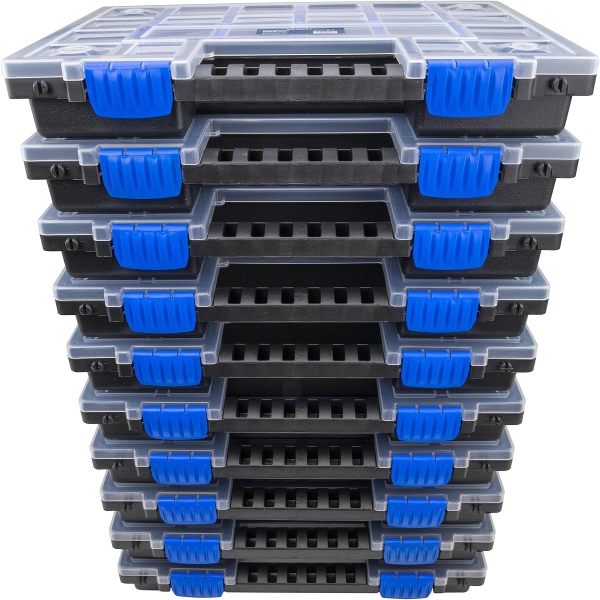 Assortimentdoos XL 10 stuks - 20 vakken - Stapelbaar - Perfect voor gereedschap en kleine onderdelen - ShopVlot