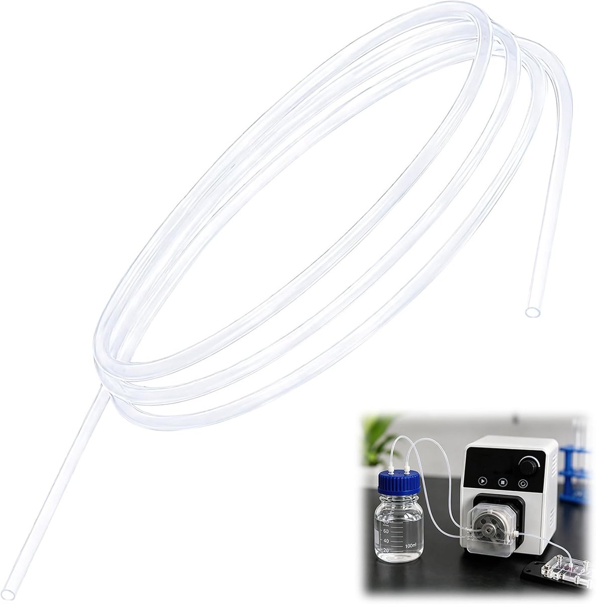 Transparante Siliconenslang 3 m, Flexibel 2 mm ID x 4 mm OD, Dunne Slang voor Luchtleiding, Aquarium, Modelbouw en DIY