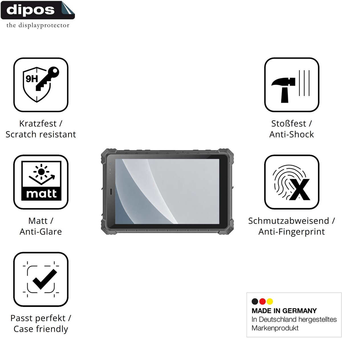 dipos – 2x Matte Pantserfolie geschikt voor Conker NS88 | 9H Screenprotector