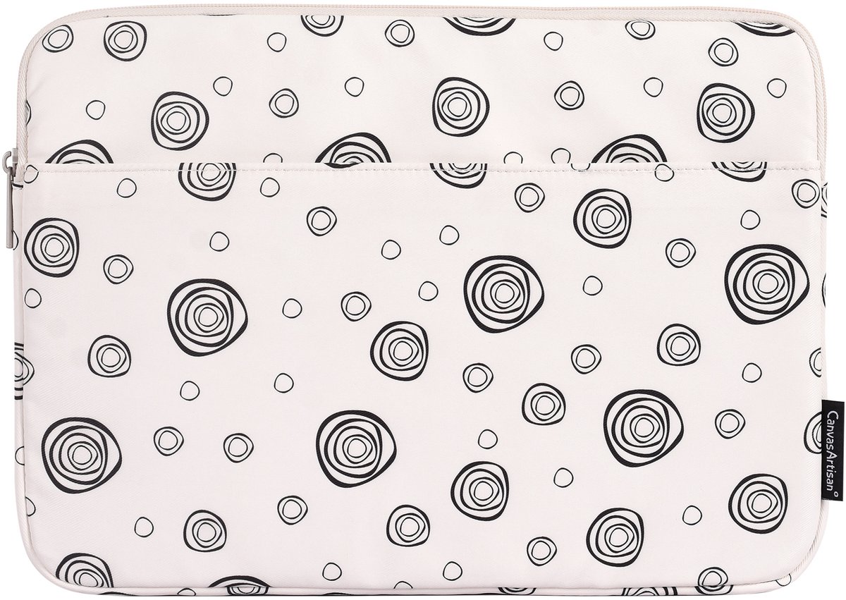 Laptophoes 13 Inch – Laptop Sleeve – Cosmic Circles Wit