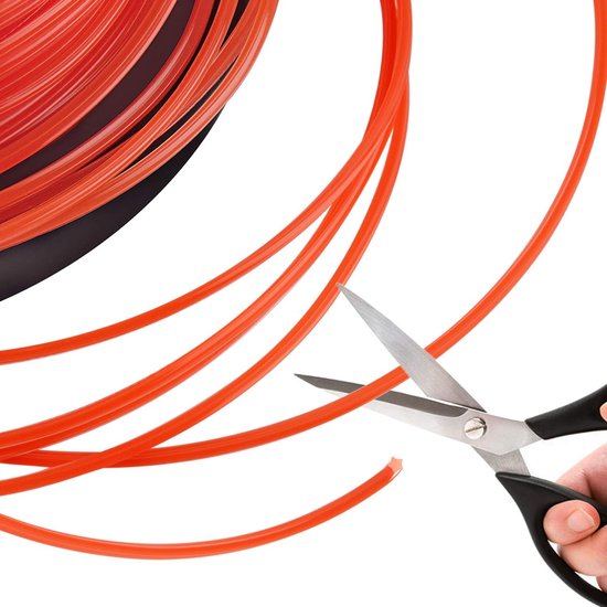 Trimmer Draad - Maaidraad Nylon - Onkruid Verwijderen - 5-Zijdig Geslepen - 2.8mm x 100m - Rood — afbeelding 2