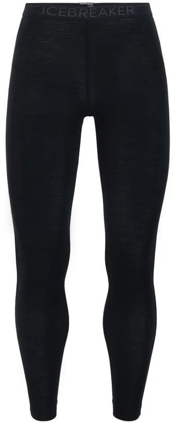 Zwarte thermobroek met "ICEBREAKER" logo op de tailleband.