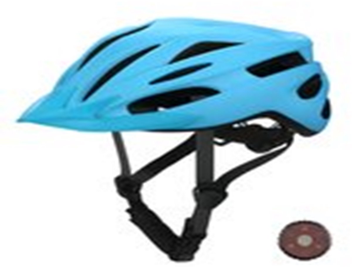 MEETYOO Fietshelm - Ebike Helm voor Volwassenen Mountainbike Helm - LED Verlichting - Dames en Heren-Blauw-L