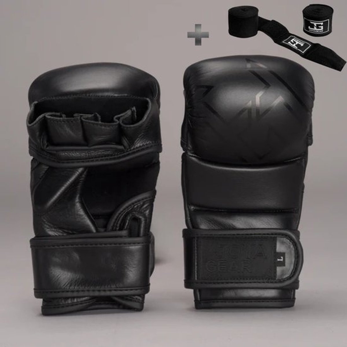 Joyagear Strike Thailand MMA Sparring Handschoenen Zwart – Maat M – Echt Leer – 8 oz – Dubbel Sluitingssysteem & Extra Polsondersteuning