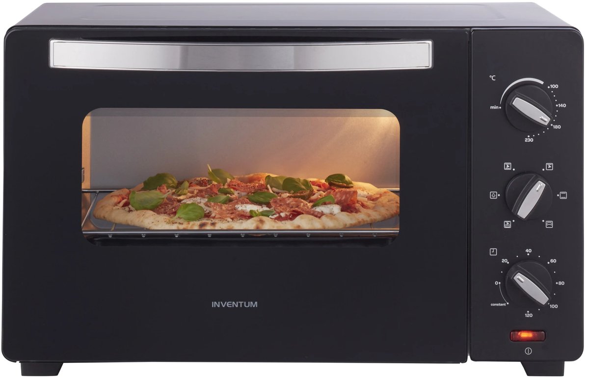 Bol.com Inventum OV307B Vrijstaande oven - 30L - Hetelucht - Draaispit - 100-230°C - 5 ovenstanden - Zwart aanbieding