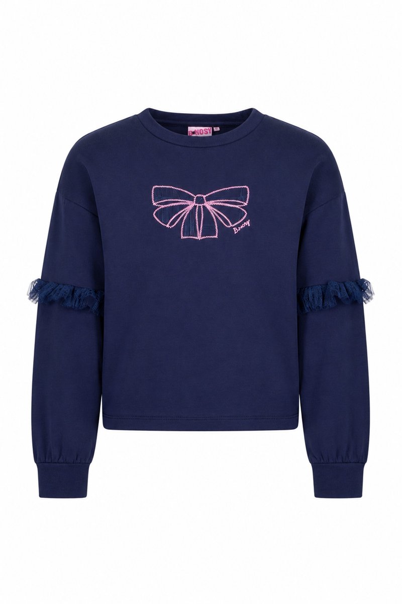 B.Nosy Y607-5456 T-shirt meisjes blauw - Maat 146-152