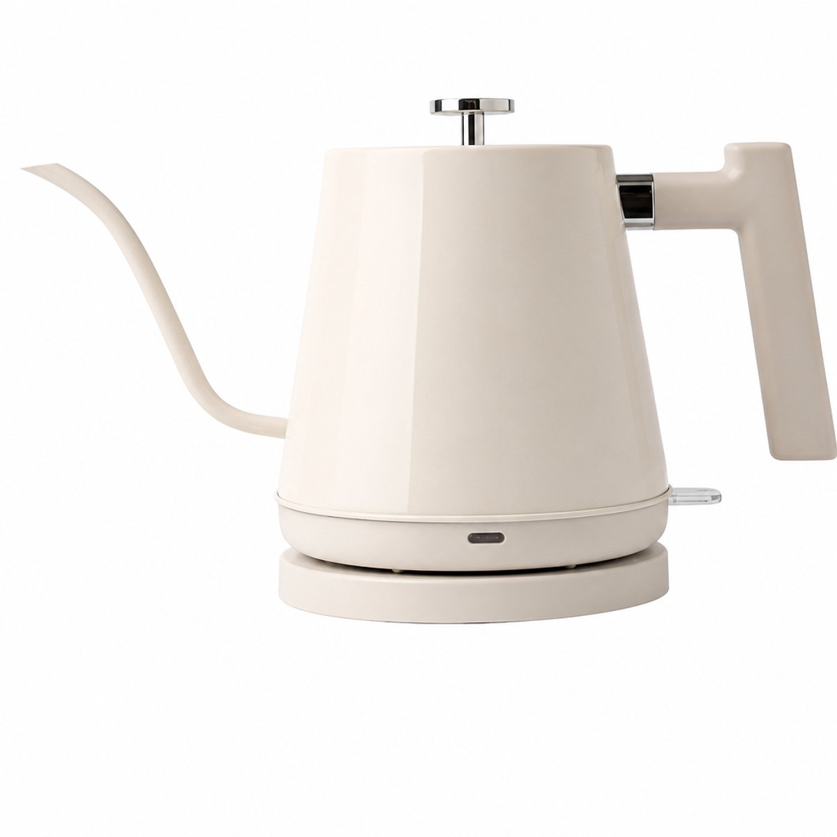 ECTEATOY® Elektrische Waterkoker Zwanenhals - 0.8 Liter - RVS - Beige - Droogkookbeveiliging - Schenkketel voor Koffie & Thee