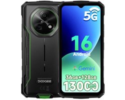 DOOGEE Fire 7 Robuuste Smartphone - IP68/IP69K Outdoor Telefoon - Dual SIM 5G - 6GB RAM - 128GB ROM - 13000mAh 18W - Android 15 - 6,6 inch - 64MP AI-camera - NFC, GPS, OTG - Groen