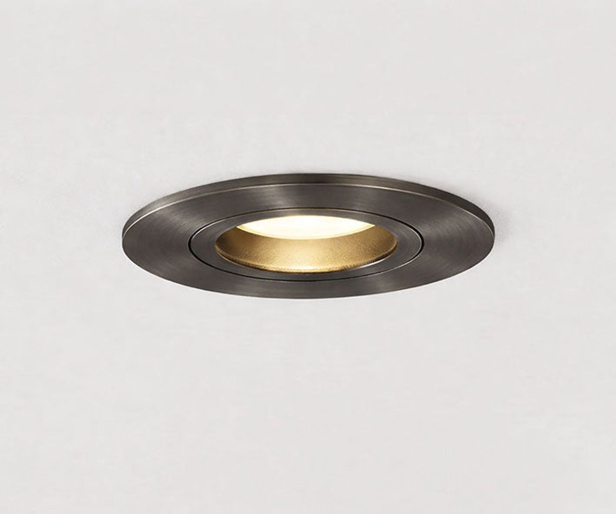Spotz inbouwspot enkel dimbaar IP65 gunmetal