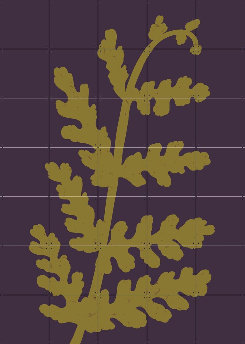 IXXI Fern, Lotte Dirks - 100 x 140 cm - Gratis ophangtool - Grote wanddecoratie en posters - Illustraties, Abstract, Woonkamer, Studeerkamer