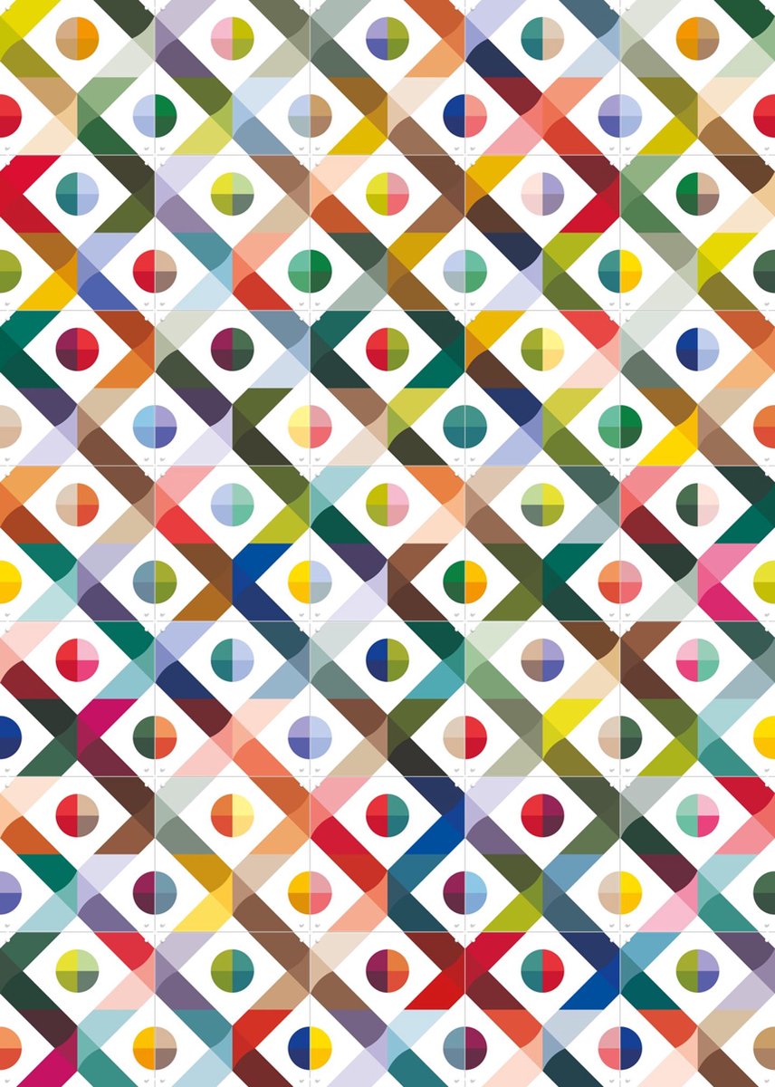 IXXI Piazza Collagebox, Markus Laible - 100 x 140 cm - Gratis ophangtool - Grote wanddecoratie en posters - Minimalisme, Speels, Digitale Kunst