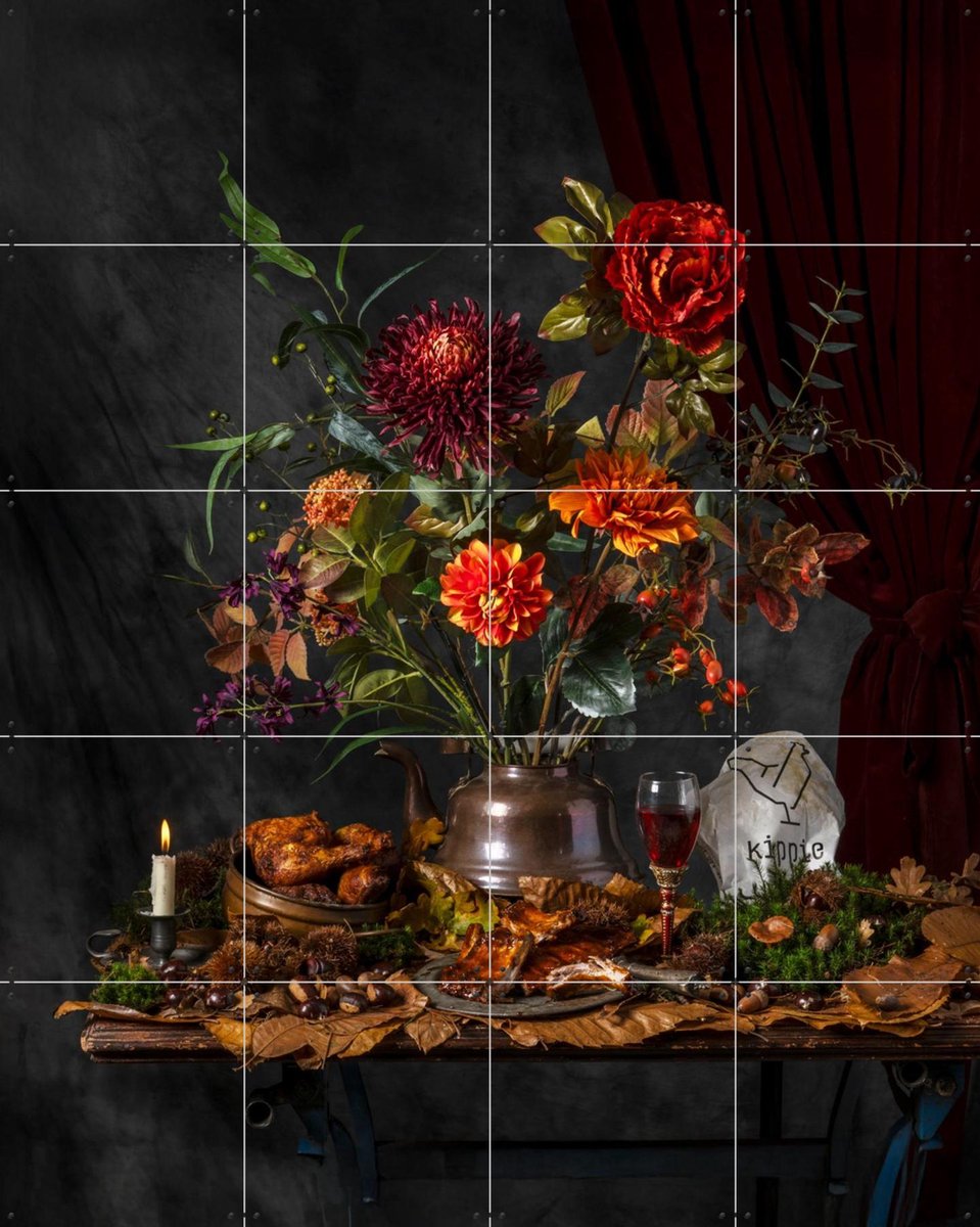 IXXI Herfst Kippie, Igor Swinkels - 80 x 100 cm - Gratis ophangtool - Grote wanddecoratie en posters - Fotografie, Mancave, Keuken, Woonkamer