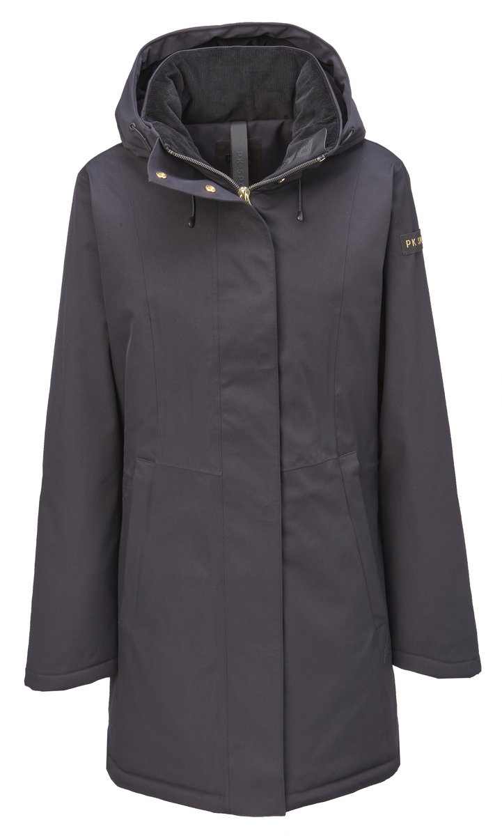 PK International - Pardino - Winterjas - Lang - Waterdicht - Winddicht - Afneembare capuchon - Onyx - Zwart - M/38