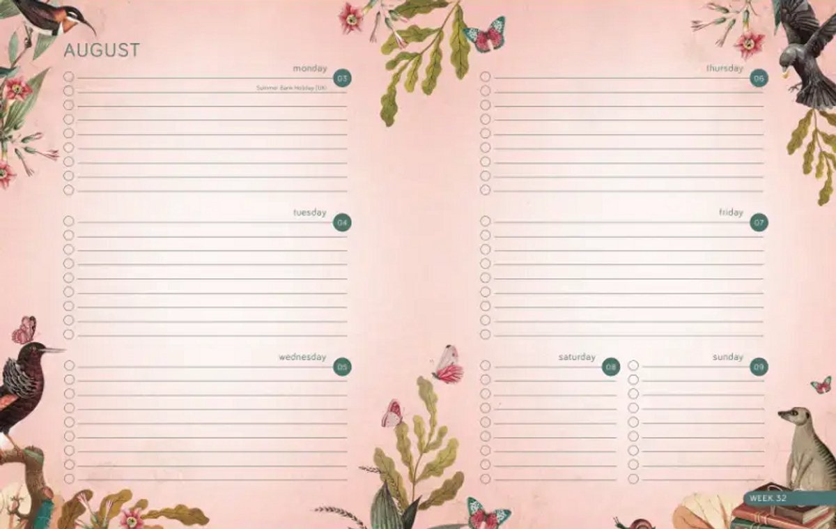 Pimpelmees A5 School agenda 2026 - 2027 Owl Peach — cadeau in Kalenders & Planners - foto 2