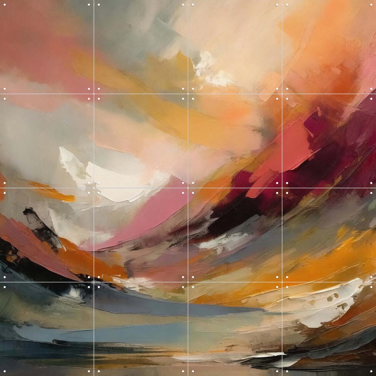 IXXI In the Heart of the Storm, Moonheart Artworks - 80 x 80 cm - Gratis ophangtool - Grote wanddecoratie en posters - Impressionisme, Olieverf