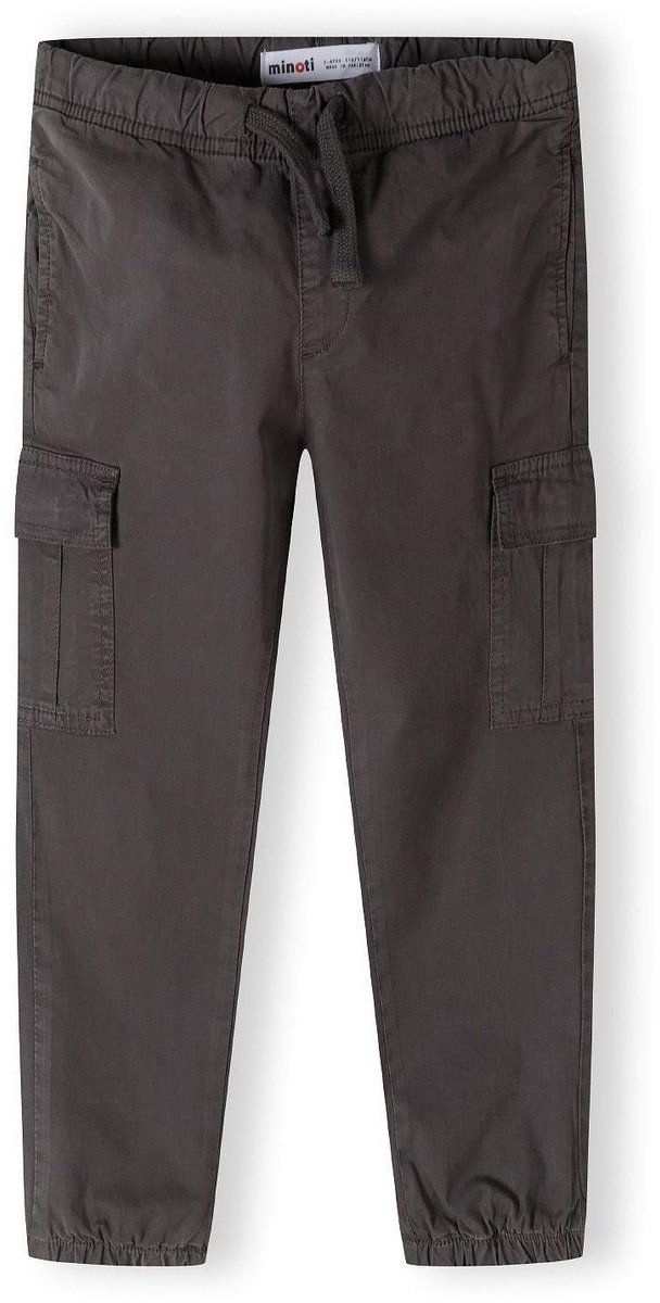 Minoti cargobroek jongens grijs - katoen - zijzakken