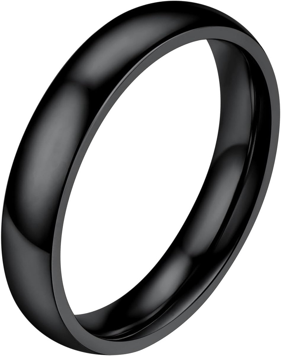 Ring in roestvrij staal/goud geplaatst voor mannen vrouwen, eenvoudige ring alliantie van 2mm/4mm/6mm/8mm - maat 47/49/52/54/57/59/62/64/67/69
