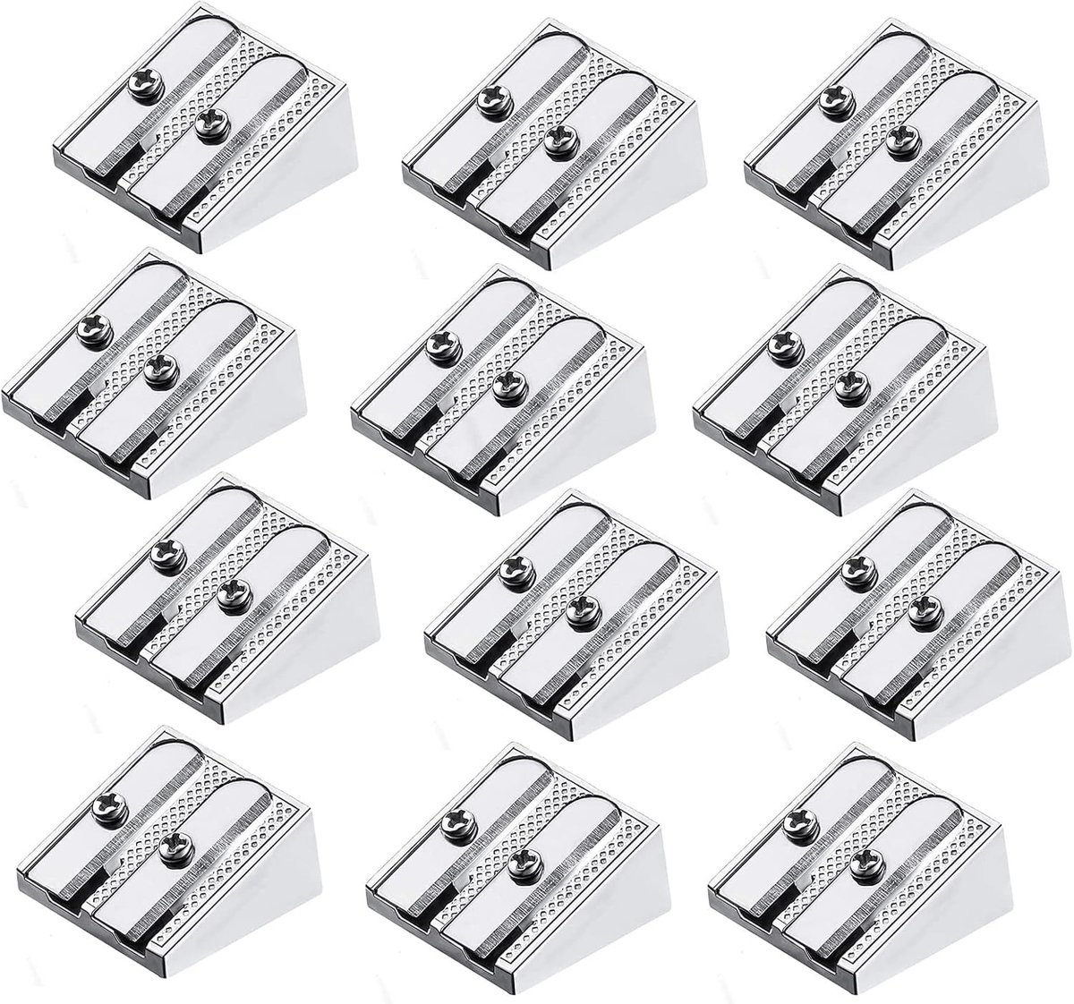 Puntenslijpers, 12 stuks mini-puntenslijper van metaal, aluminiumlegering, handheld dubbel slijpmes, dubbele - ShopVlot