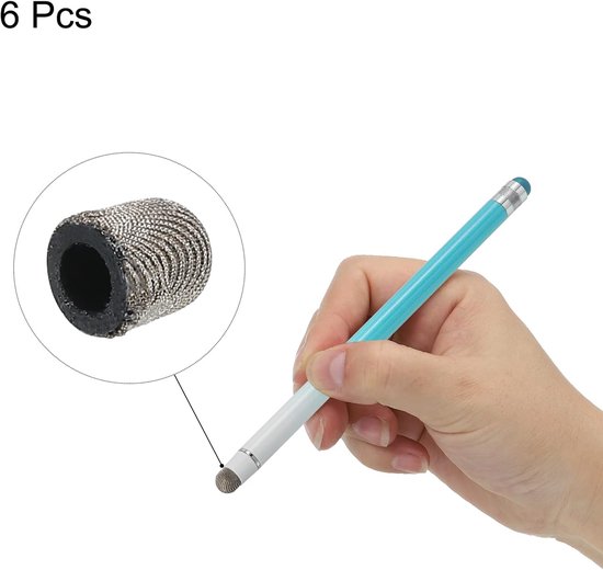 6 stuks stylus penpunten geleidend netvezel capacitief touchscreen pennen tip universele vervanging 5,5 mm — afbeelding 2