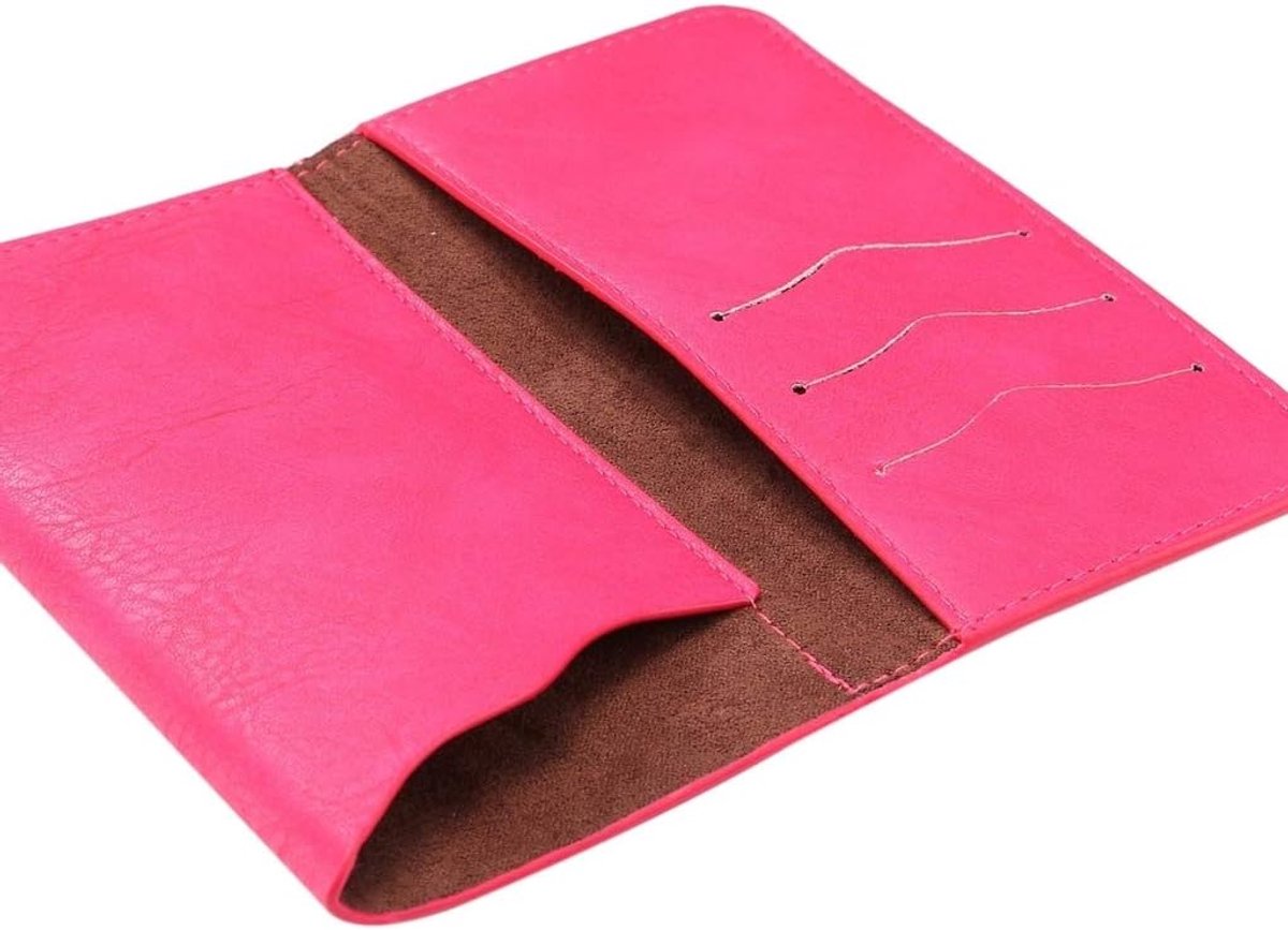 hoes Premium Case met Portemonnee & Kaartsleuven voor WIKO VIEW 4 (2020) - Roze