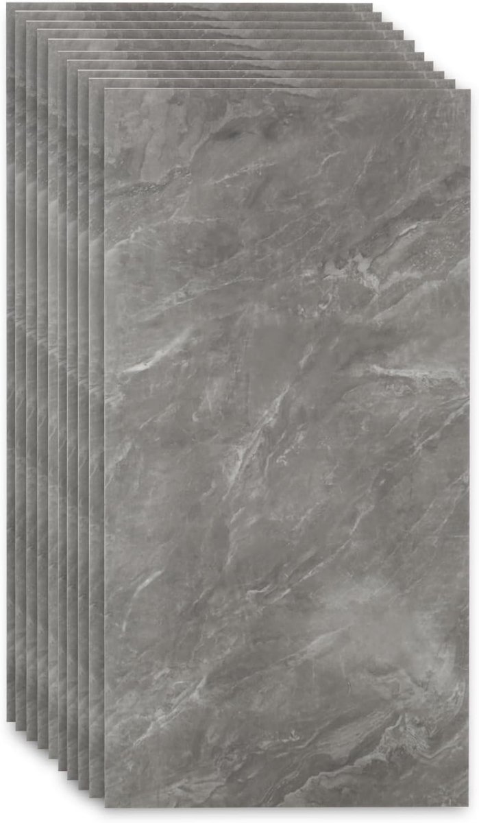 zelfklevend, 10 stuks, 30 cm x 60 cm, achterwandfolie, 2,5 mm, pvc-folie voor keuken en badkamer (A)
