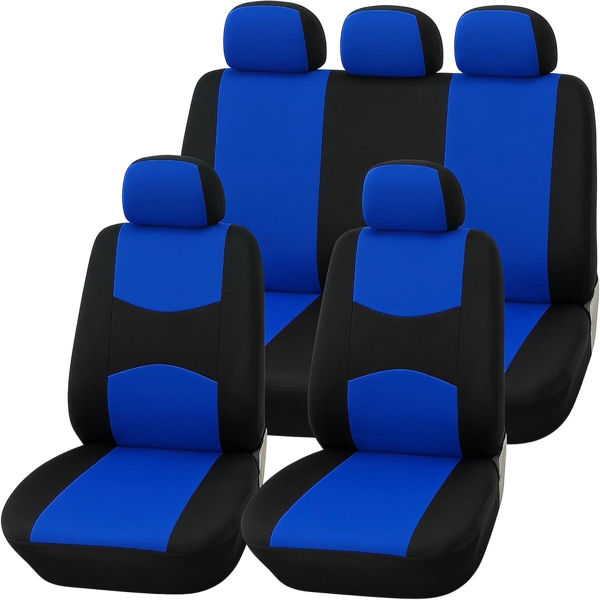 autostoelhoezen, autostoelhoezen, autostoelhoezen voor 5-zits, beschermhoezen voor autostoelen, vier seizoenen, bescherming voor auto-interieur, vuilafstotend, blauw