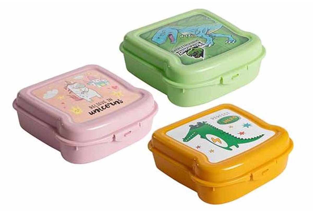 Sapporo Fantasy Animals Bewaardoos 13,8x13,8xh5cm - 3ass