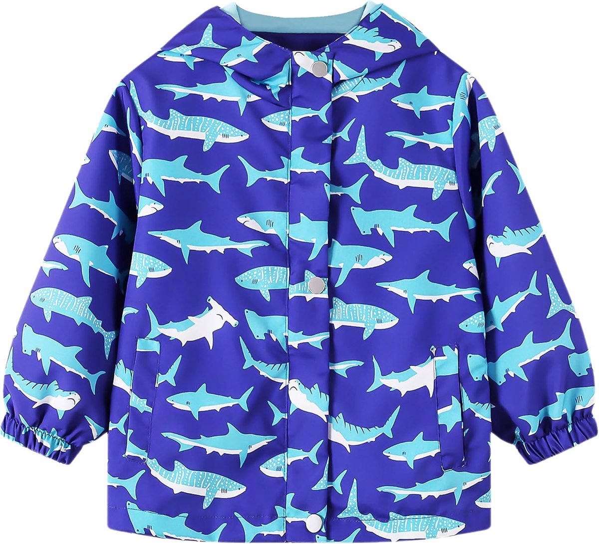 Jas Kinderen Waterdichte Regenjas Meisjes Jongens Overgangsjas Lichtgewicht Ademend Gevoerde Hooded Jassen Lente Herfst Windbreaker Winddichte Jas 2-10 Jaar, 92-140