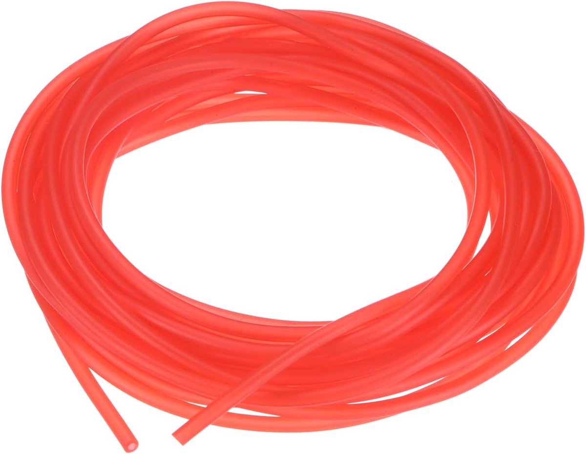 METERXITY Natuurlijke latex rubberen buis, 1/16 inch [1,6 mm] ID x 1/8 inch [3,2 mm] OD 20ft lengte latex slang buis voor thuis/laboratorium/sport, zeer elastische band buizen [rood]